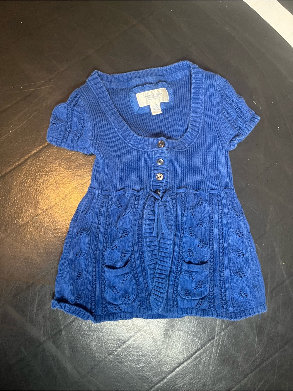 American Eagle Size XS Blue babydoll knit cardigan
